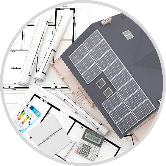 Conceptual plans for a rooftop solar system